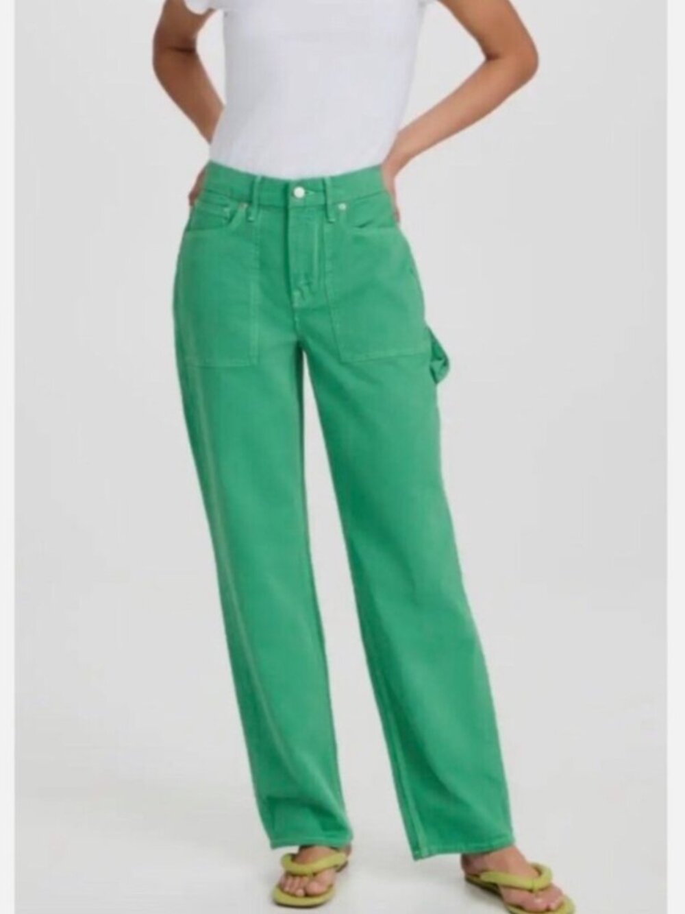 Good American Summer Green Good 90s Carpenter Jeans in Women's 10/30